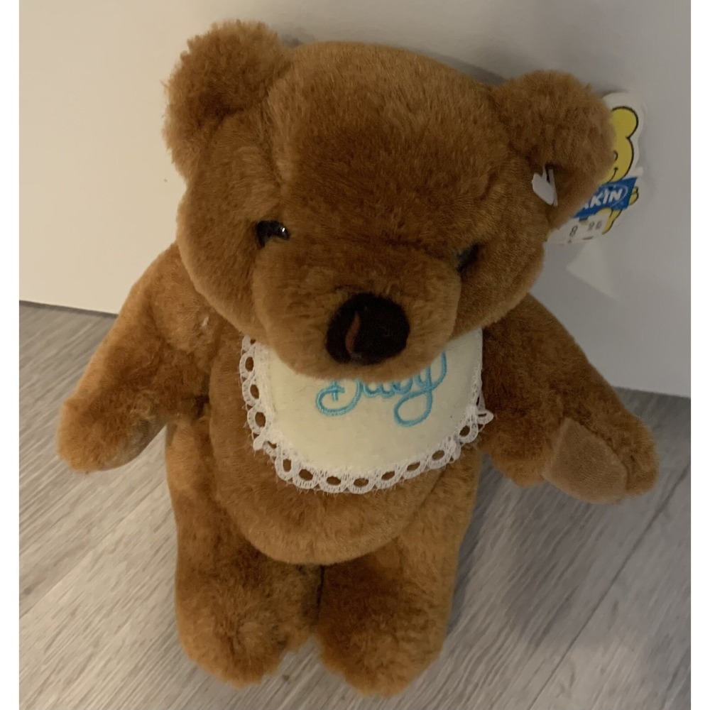 Dakin NWT Teddy Bear for new baby‎ plush stuffed animal Vintage Brown